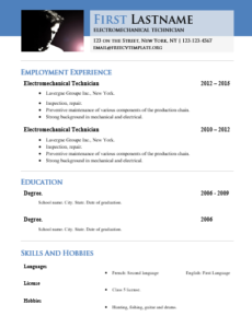 Free CV template MS Word download