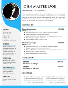 Free Creative CV Resume template word Download