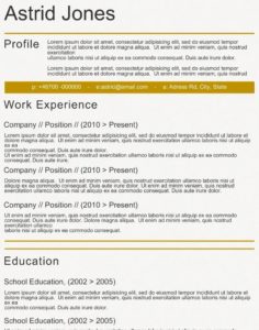 Free Manager CV template