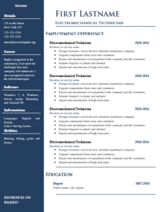 Modern Resume Template to Download For Free