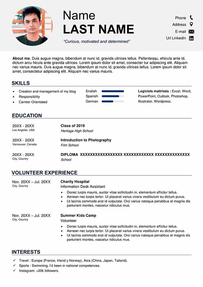 New Graduate CV Template CV Resume download Share