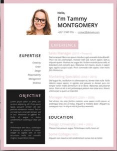 The Feminine Microsoft Word Resume  A Free Template For female or women