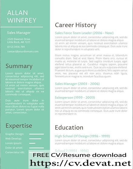 Download free resume template for Word Google Doc
