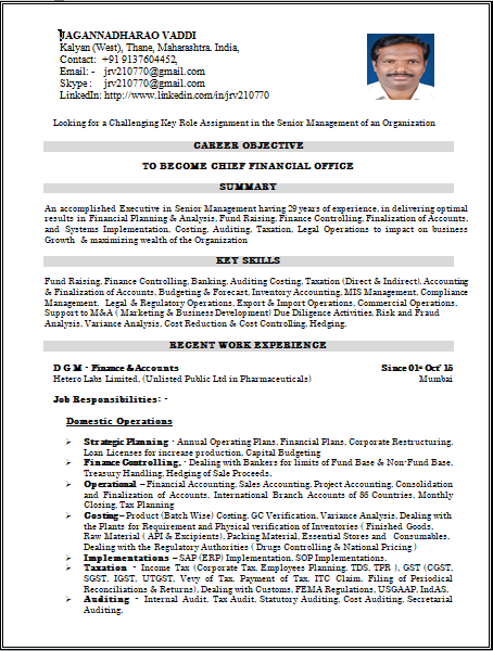 ACCOUNTING Word CV