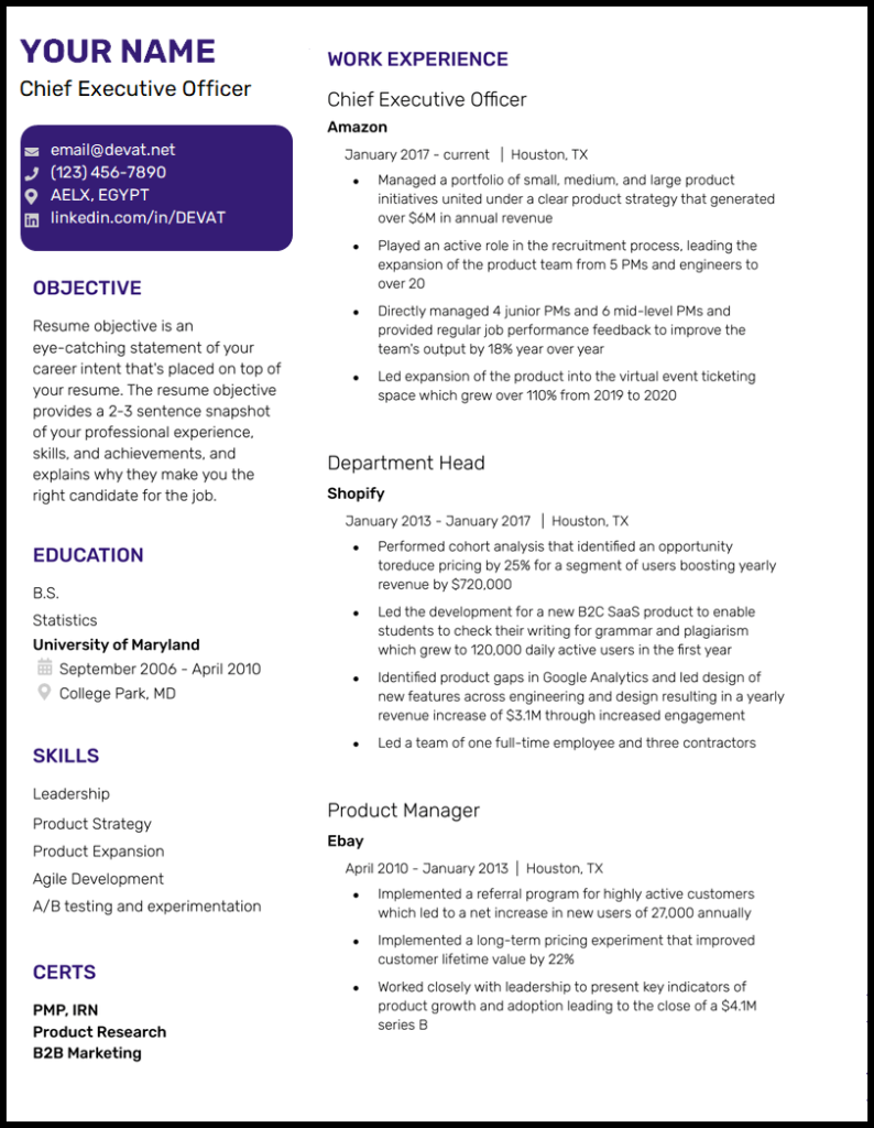 Word Free CV Download 1