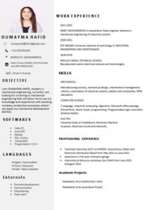 Maintenance Word French CV