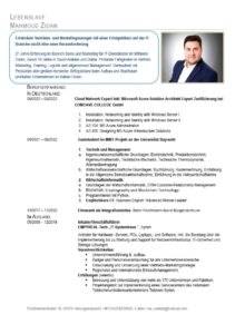 Simple German CV For Download