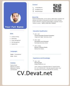 Word CV Free With QR Code