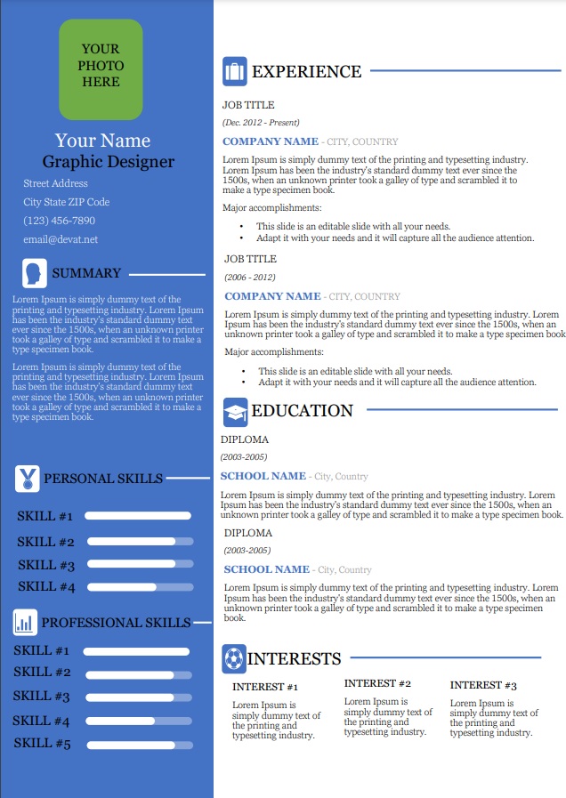Professional Word CV Template 